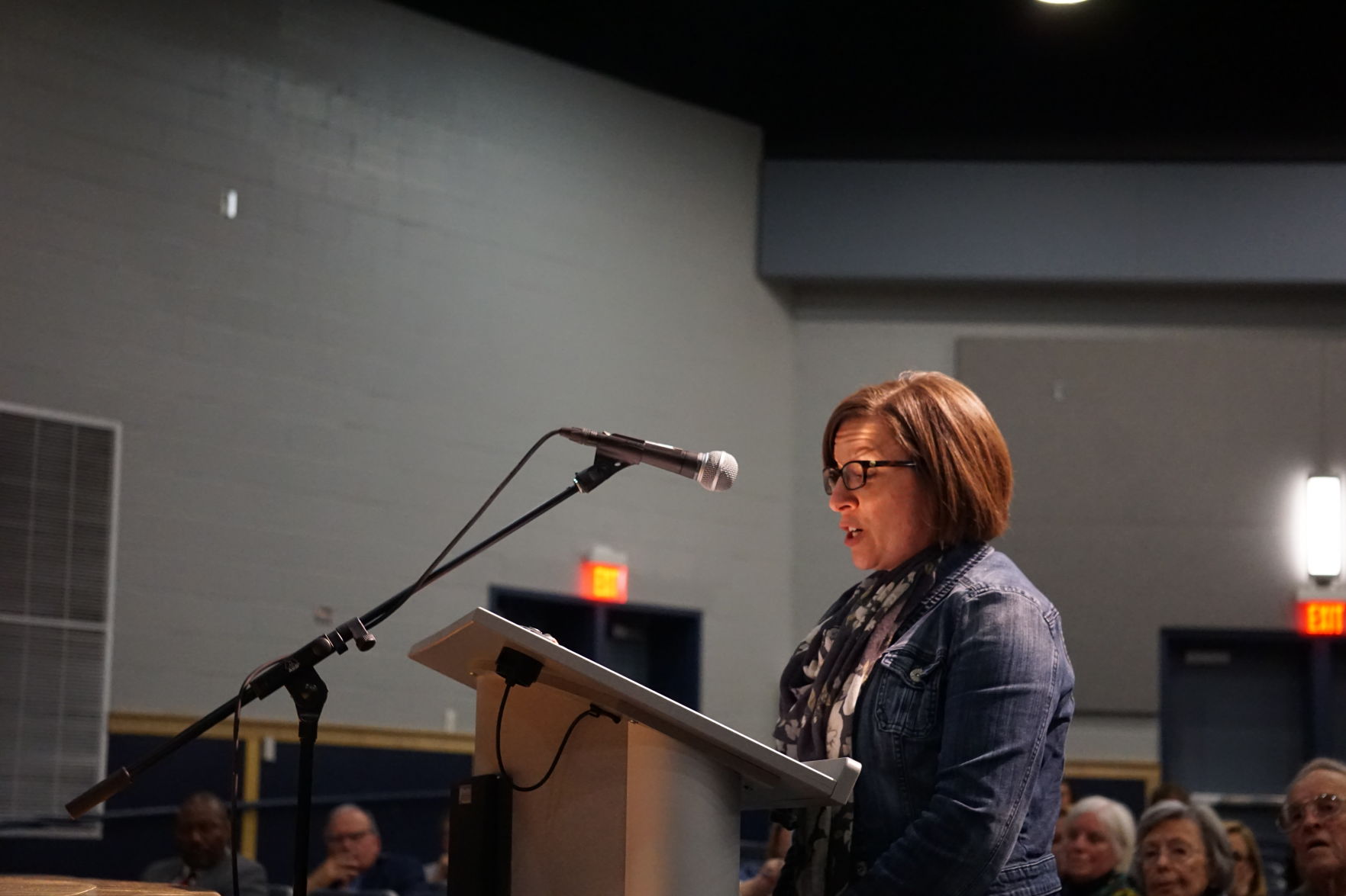 Mia Pace at Senate hearing